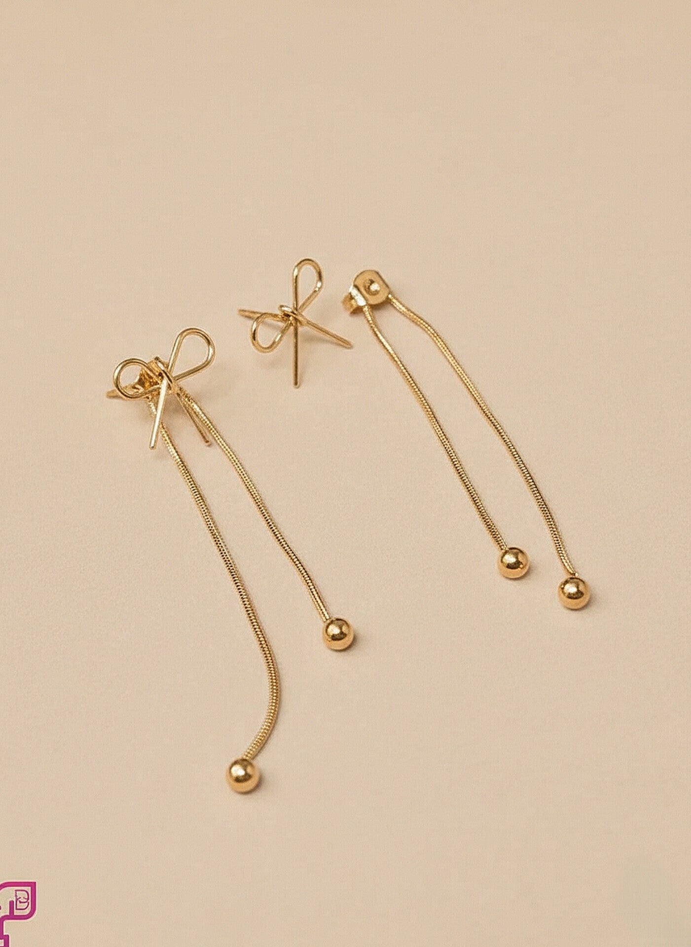 Dainty Bow Drop Earrings
