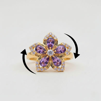 Princess Rapunzel Spinning Flower Ring