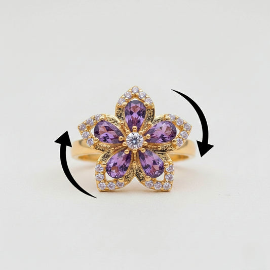 Princess Rapunzel Spinning Flower Ring