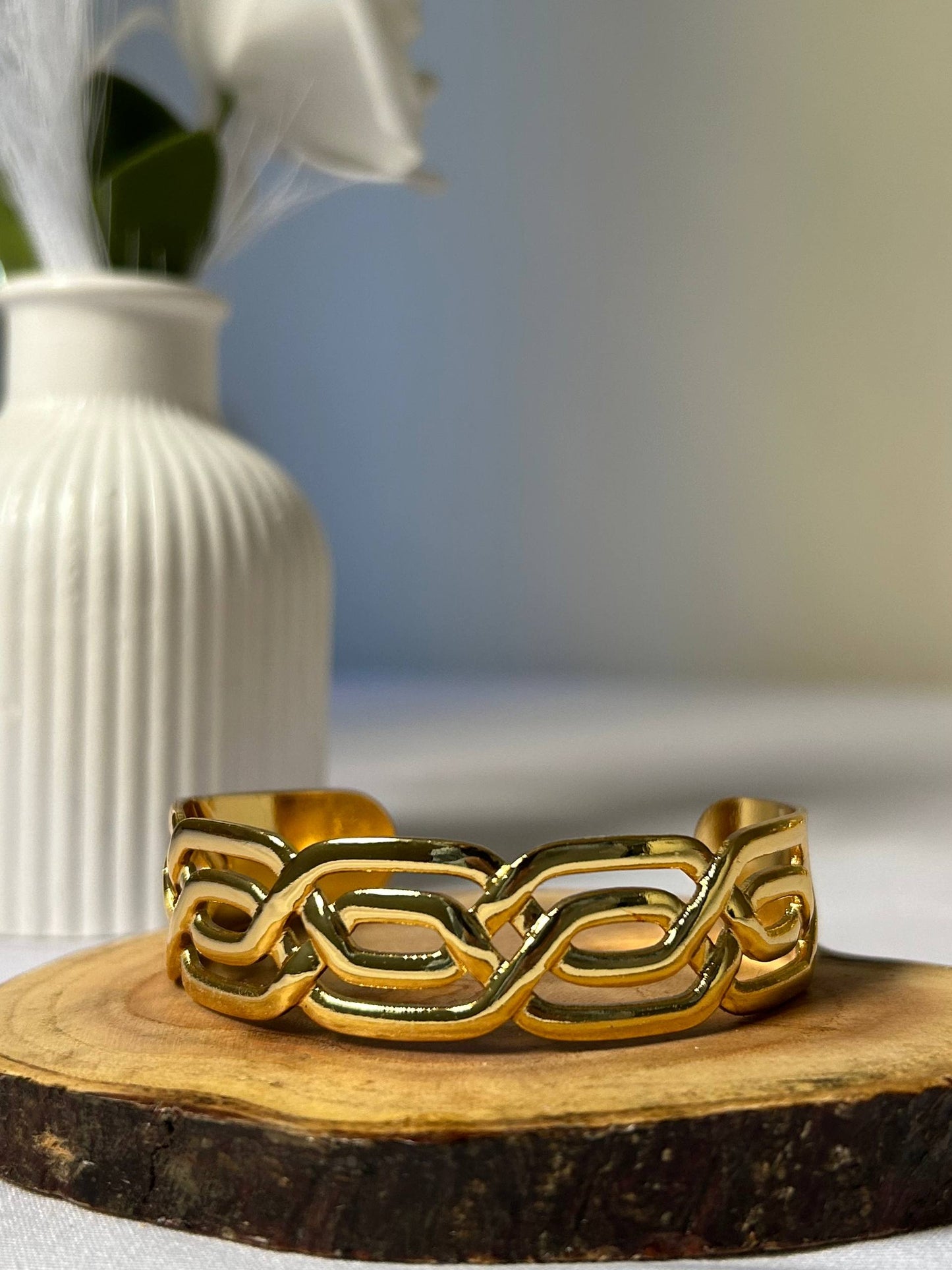 Braided Chain Statement Cuff