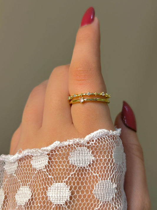Celestial Shimmer Double Ring