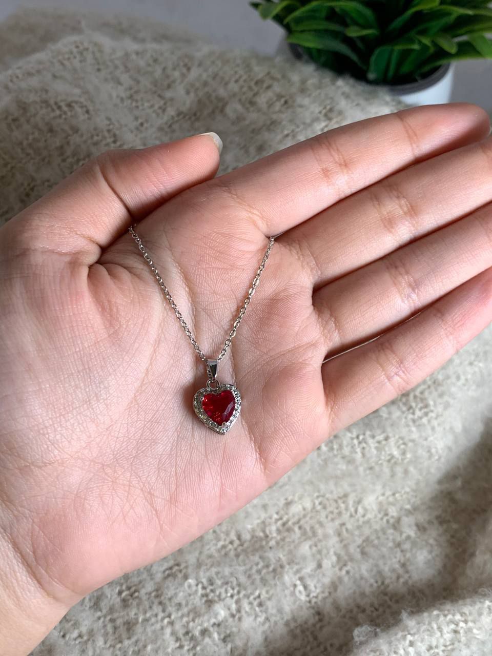 Red Pandora Heart Necklace