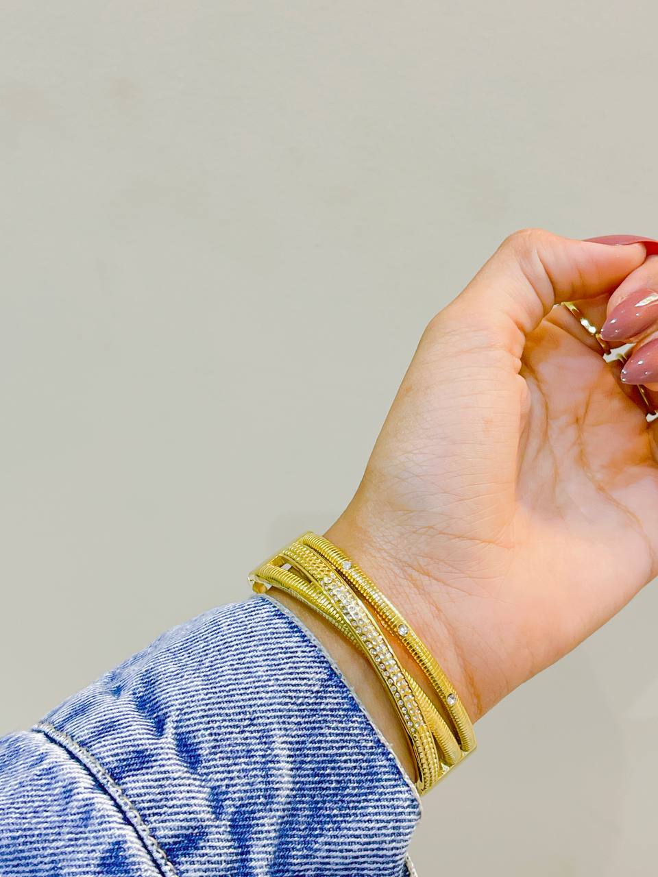 Classic Gold-Tone Statement Bracelet