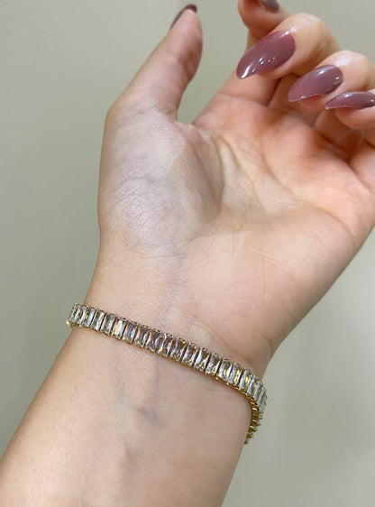 Chic Baguette Tennis Bracelet