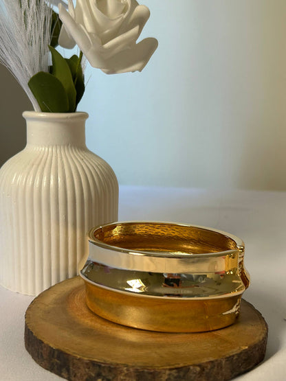 Polished Concave Statement Bangle