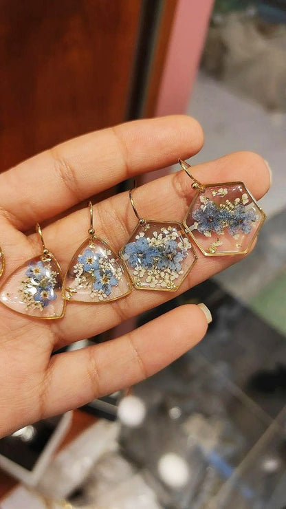 Pressed Flower Earrings