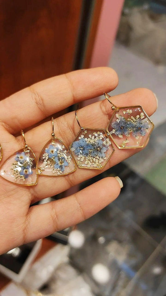 Pressed Flower Earrings