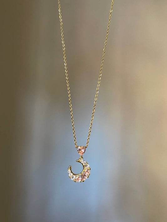 Pink Crystal Crescent