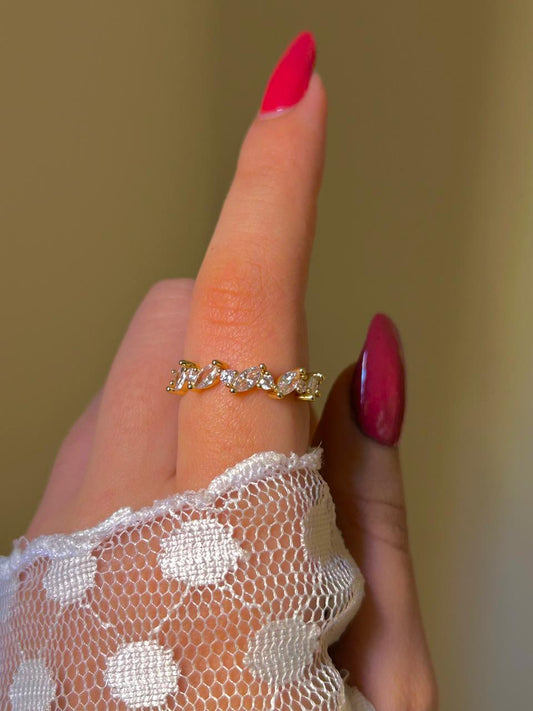 Sparkling Marquis Eternity Ring