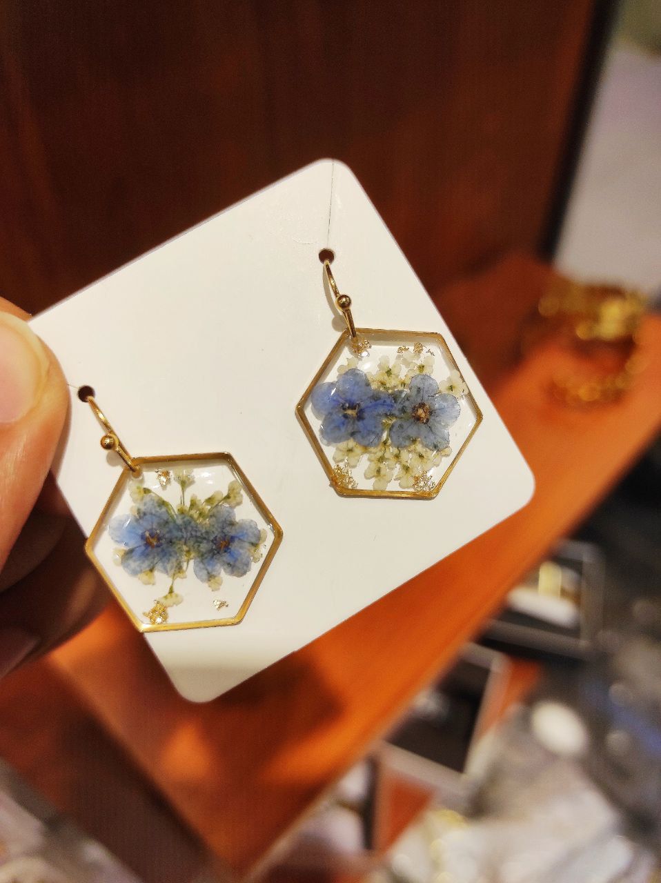 Pressed Flower Earrings