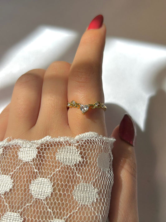 Radiant Crystal Heart Tiara