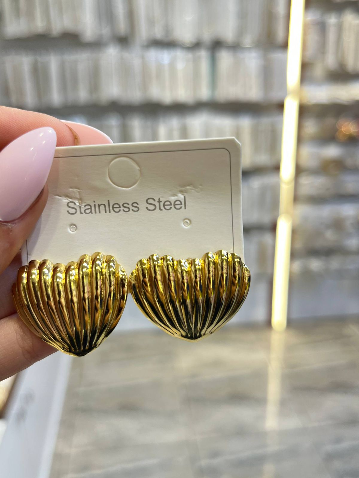 Gilded Shell Studs
