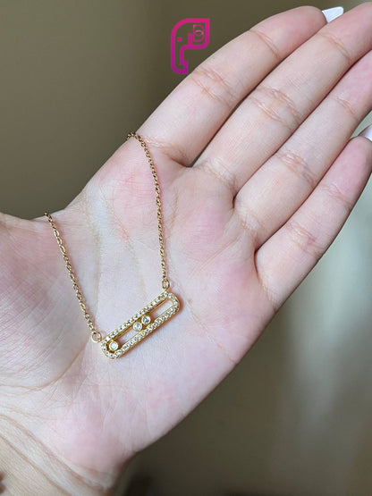 Moving Diamond Necklace