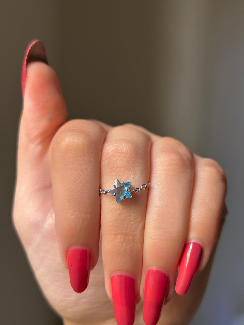 Azure Star Glide Ring