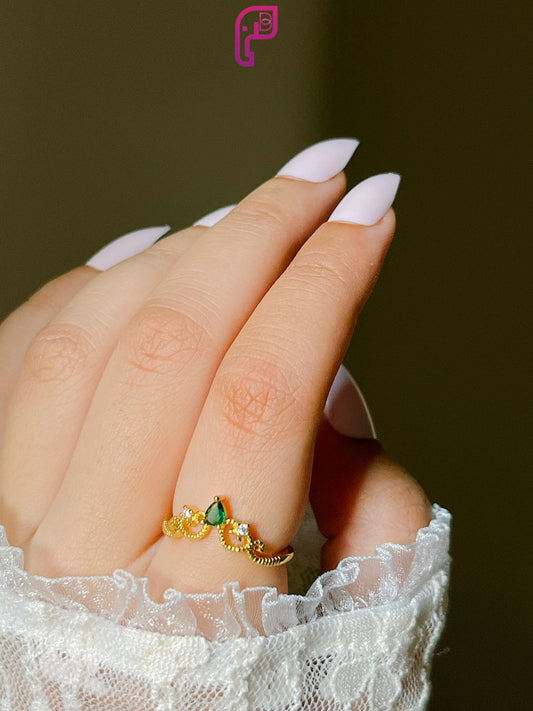 Emerald Crown Ring