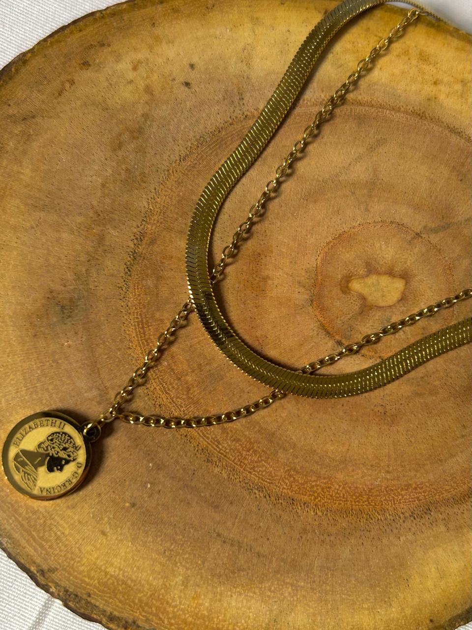 Vintage Sovereign Layered Anklet