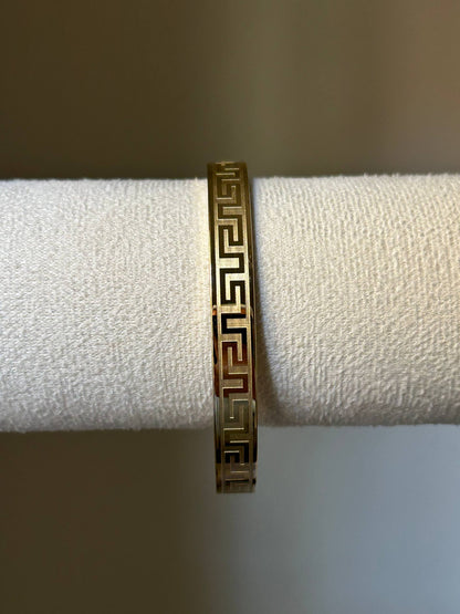 Greek Key Heritage Bangle