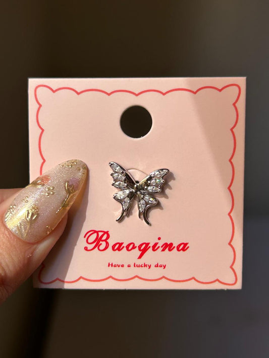 Shimmering Silver Butterfly