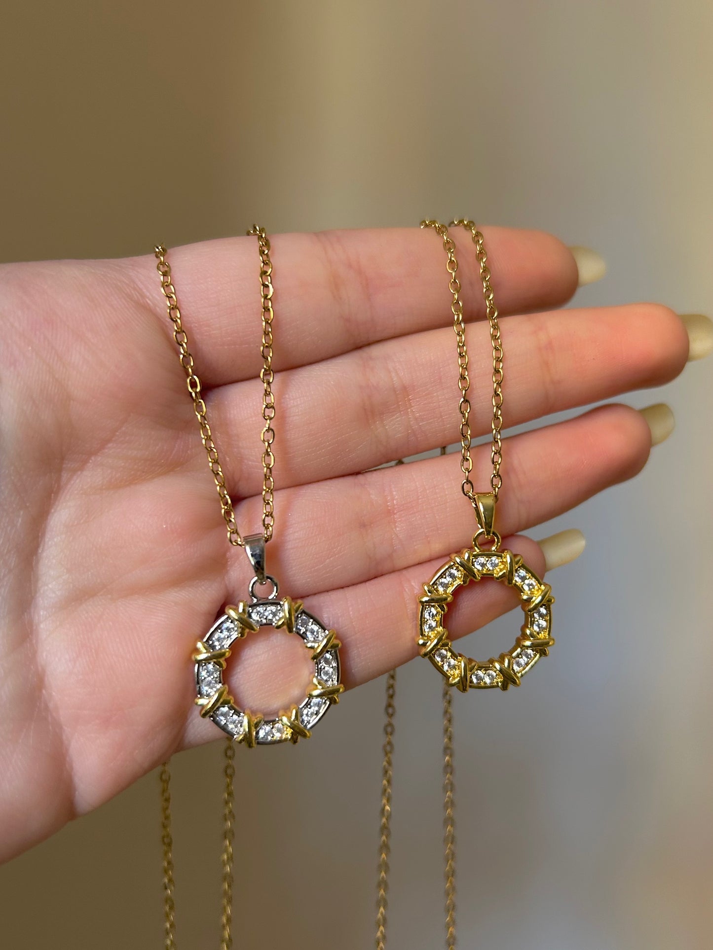 Radiant Halo Pendant Necklace