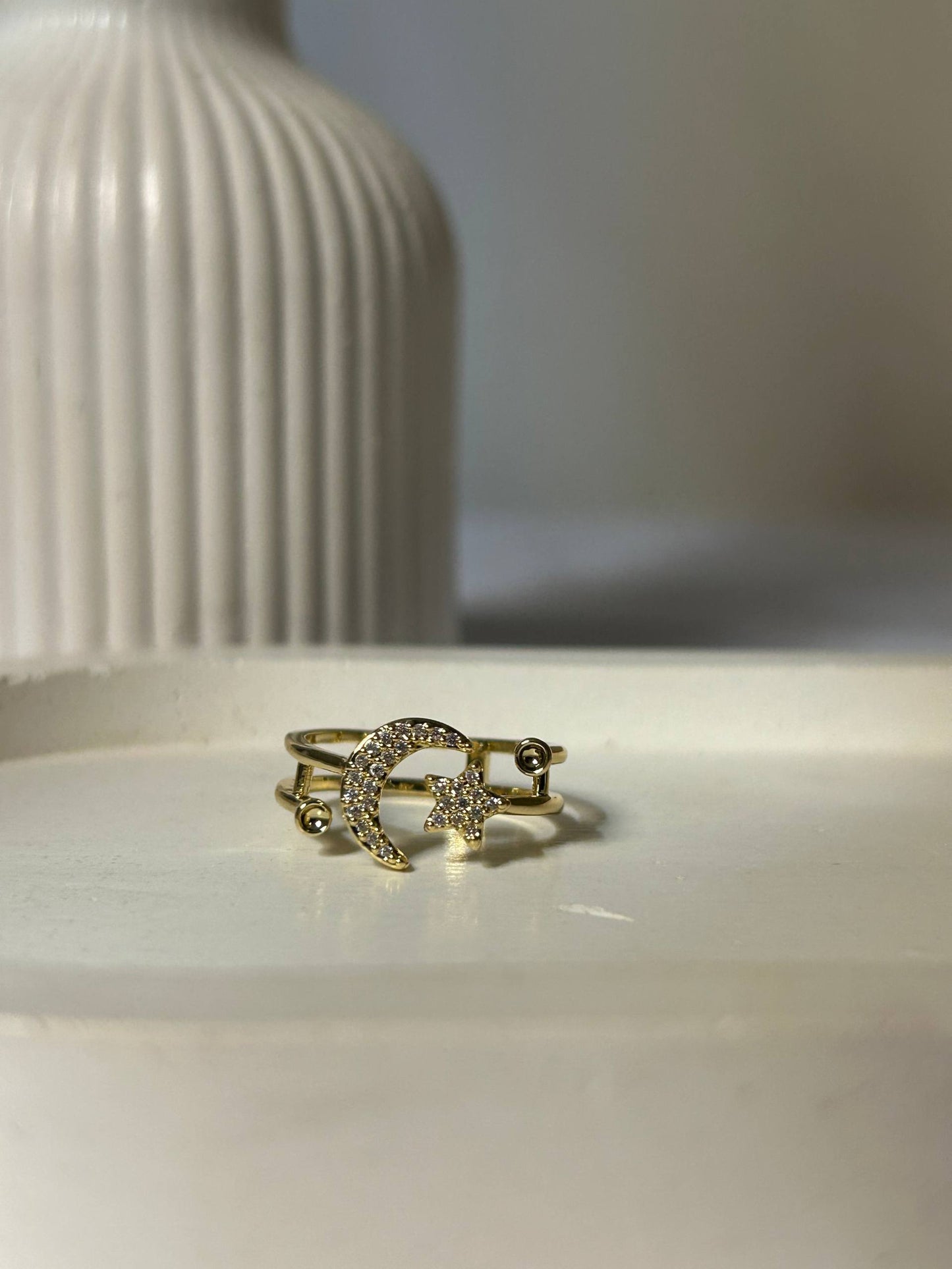 Celestial Moon & Star Ring