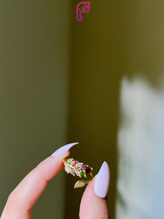Colorful Leaf Ring