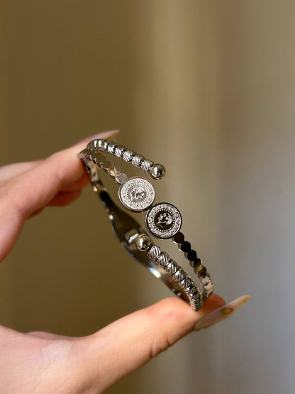 Silver Elizabeth Coin Bangle