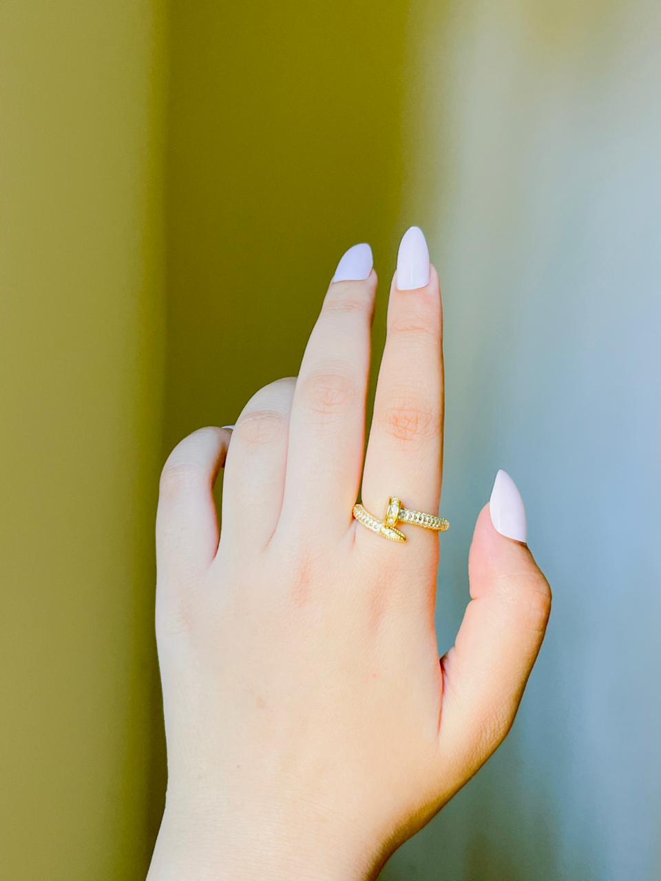 Paved Nail Ring