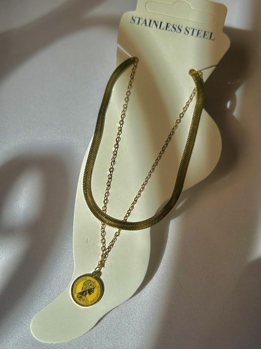 Vintage Sovereign Layered Anklet