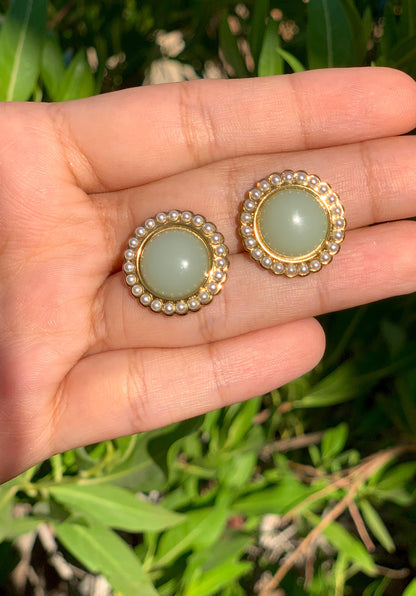 Pearl Crown Studs
