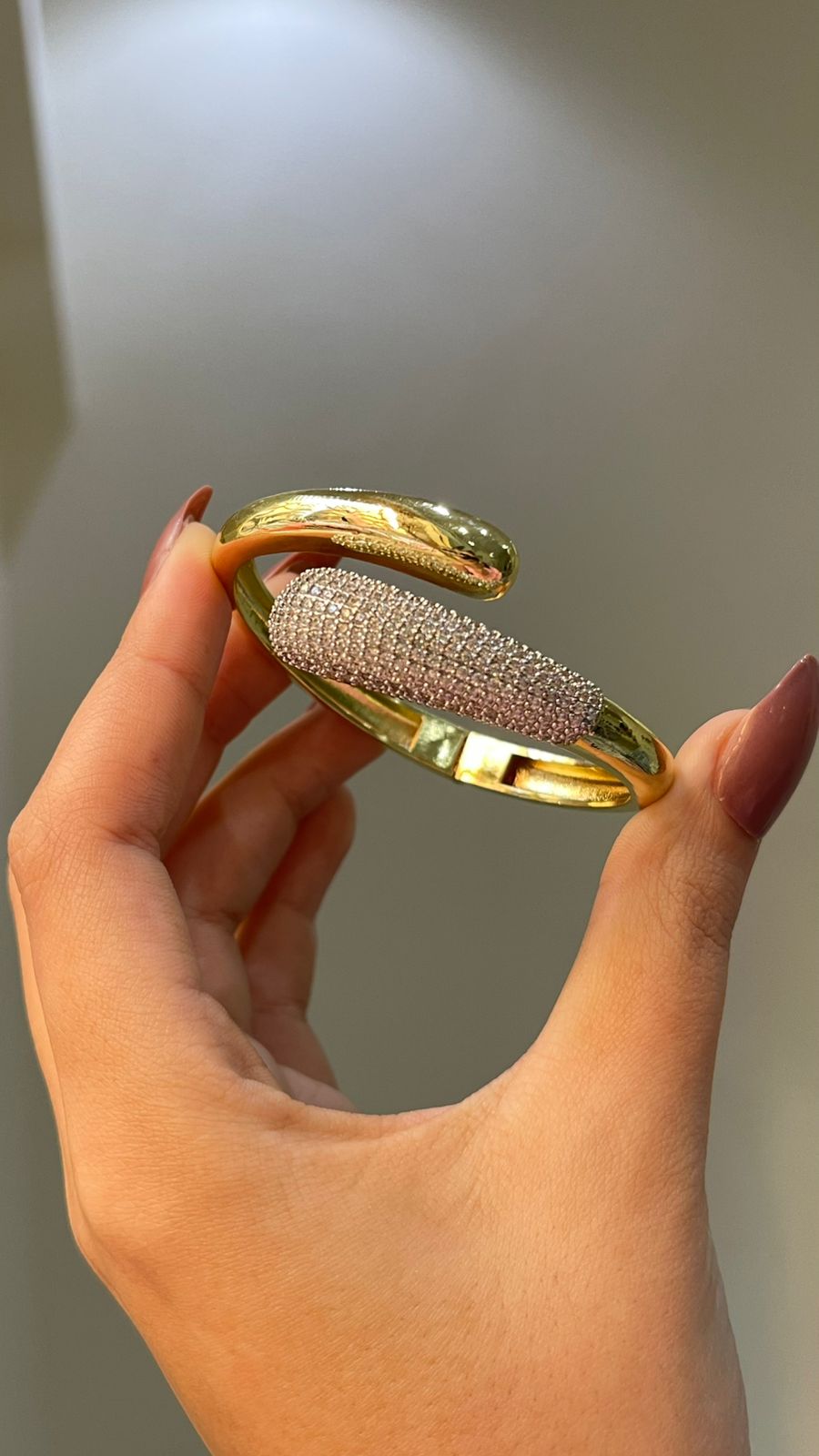 Crystal Teardrop Wrap Bangle