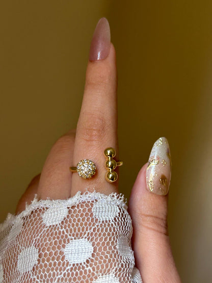 Modern Orb Glamour Ring