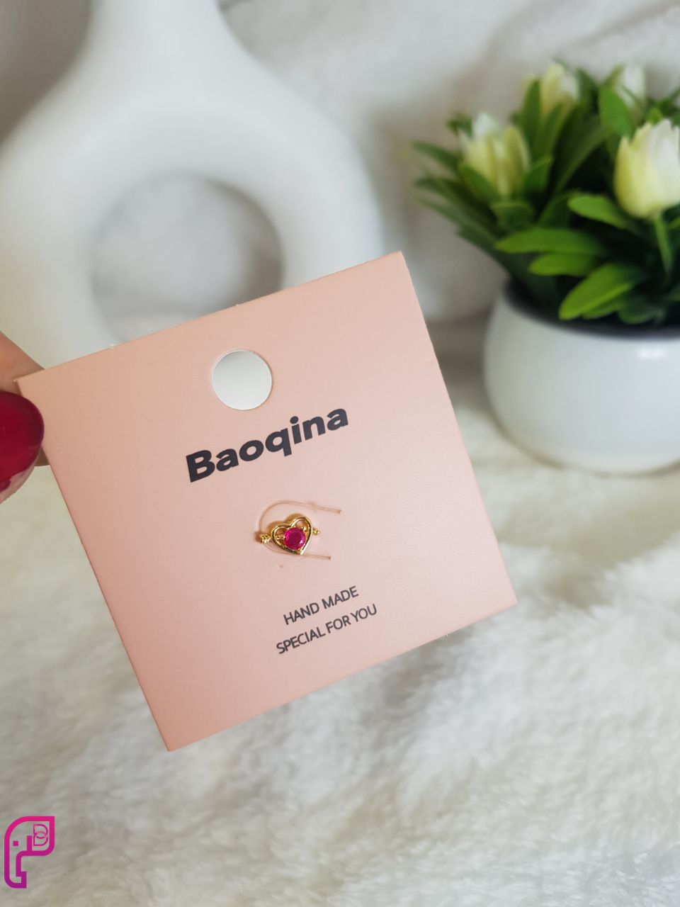 Gold-Plated Chain Stud Earrings