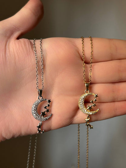 Celestial Moon & Star Necklace