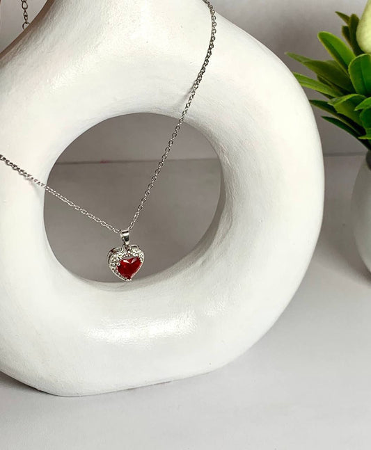 Red Pandora Heart Necklace