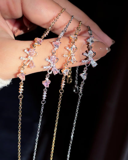 Chic Zircon Bow Bracelet