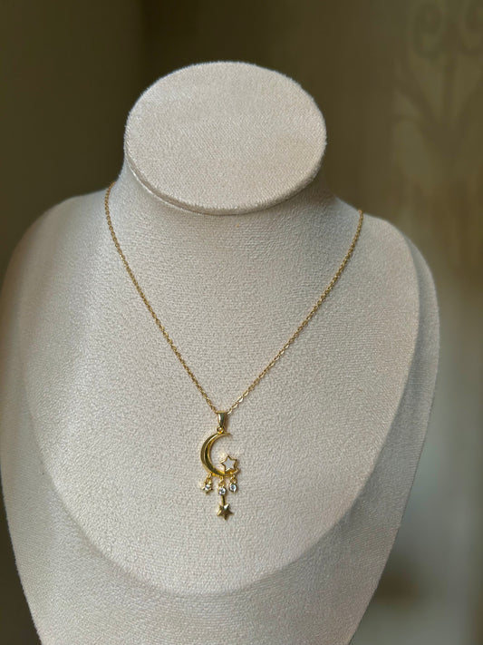 Celestial Moon & Star Necklace