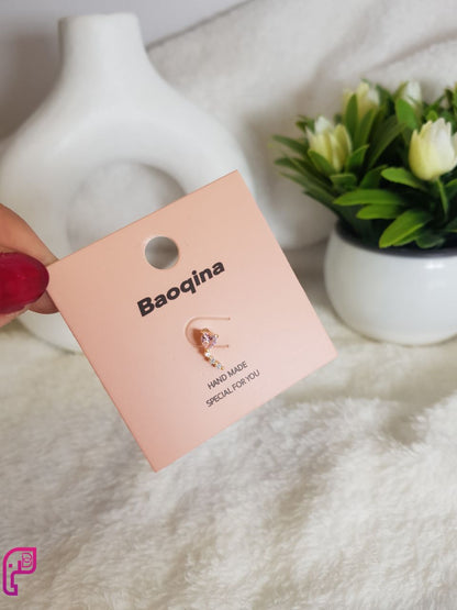 Golden Flat Back Piercings