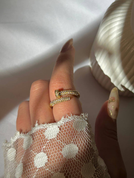 Pave Nail Wrap Ring