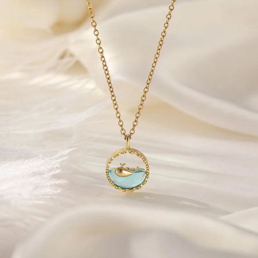Golden Whale Necklace