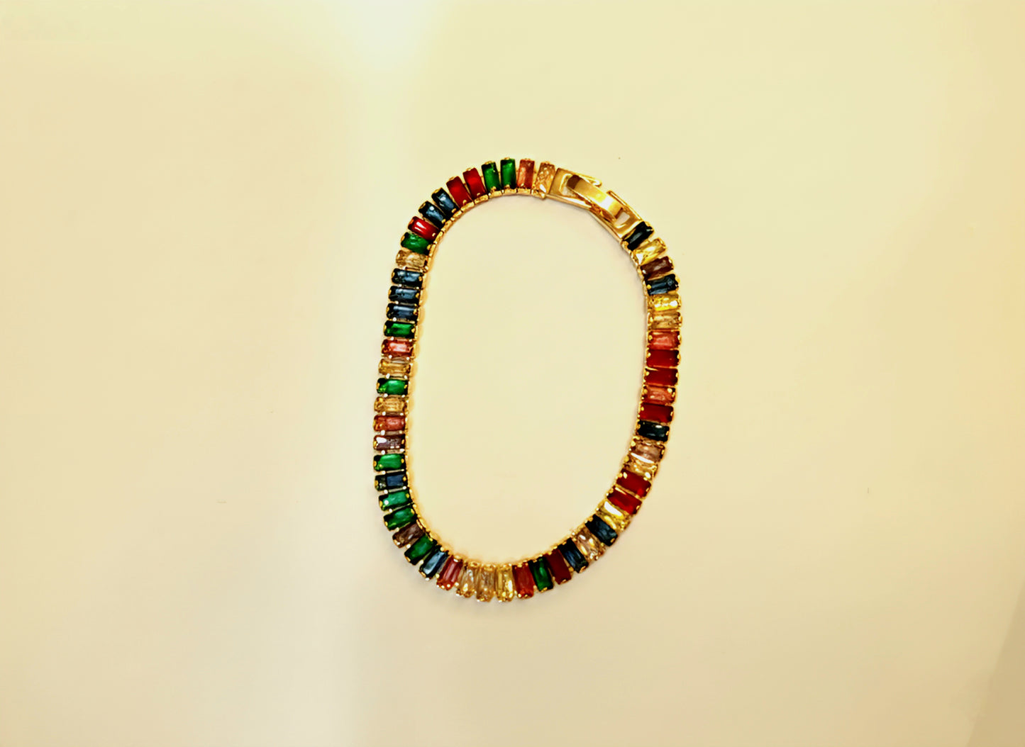 Golden Spectrum Tennis Bracelet