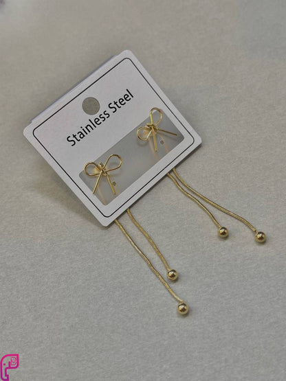 Dainty Bow Drop Earrings