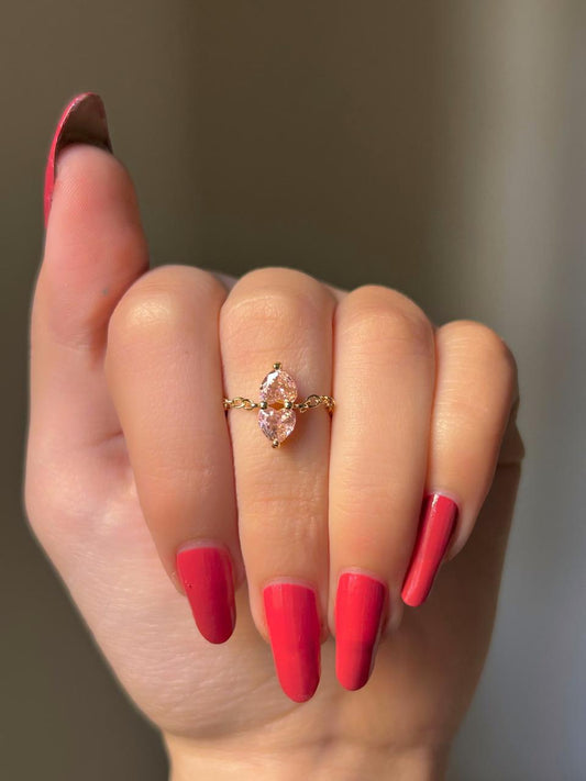 Blush Marquise Slider Ring