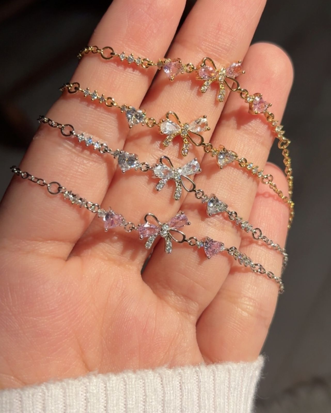 Chic Zircon Bow Bracelet