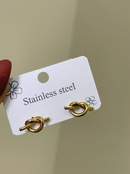 Golden Knot Studs