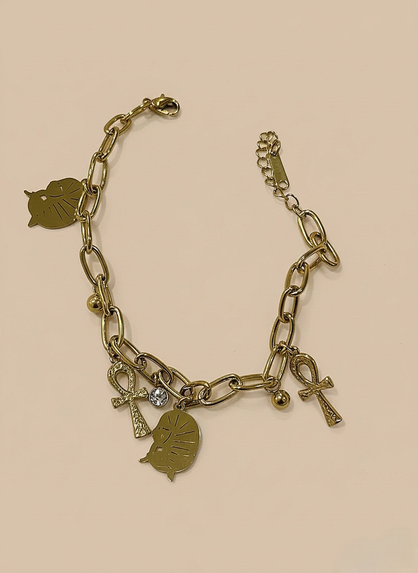 Eternal Ankh Charm Bracelet