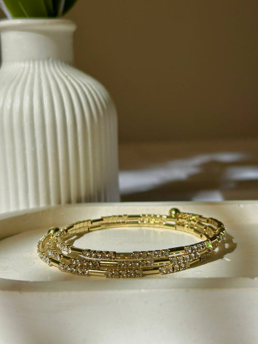 Triple Crystal Glaze Bangle