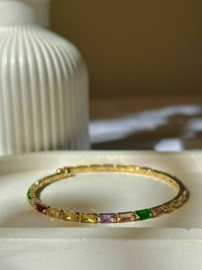 Rainbow Baguette Flex Bracelet