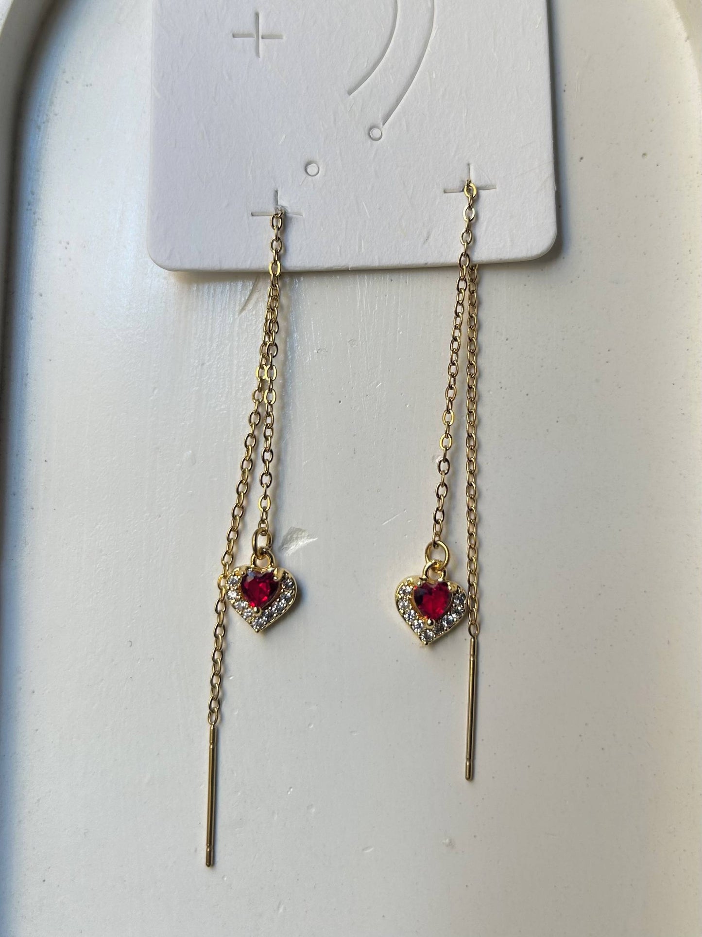 Eternal Heart Threader Earrings