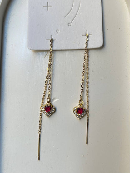 Eternal Heart Threader Earrings