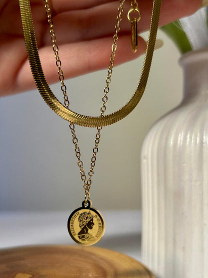 Vintage Sovereign Layered Anklet